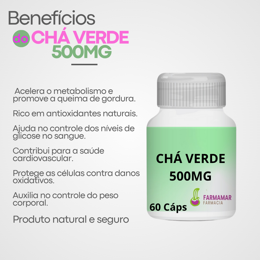 Chá Verde 500mg - Imagem 2