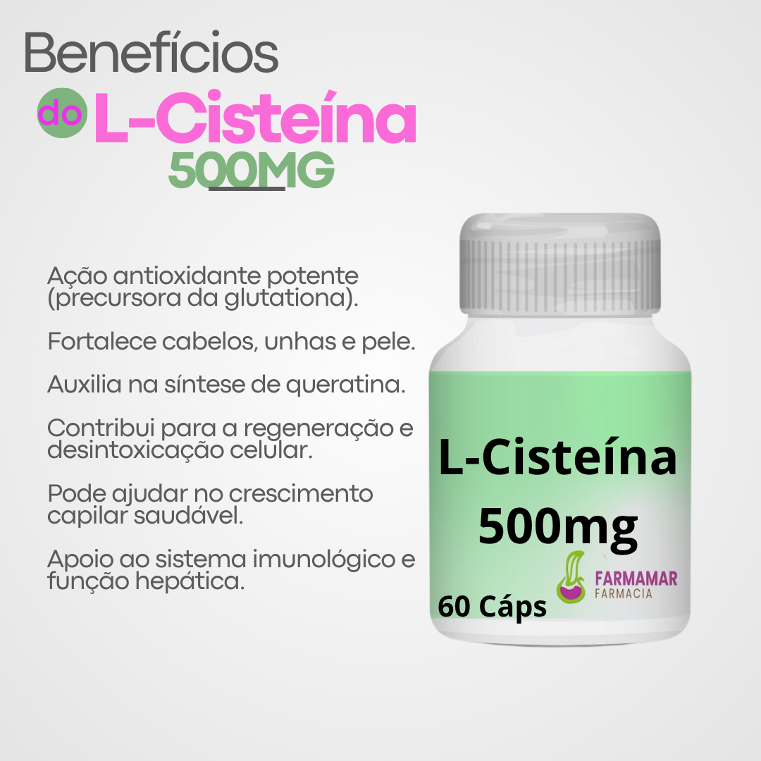 L-Cisteína 500mg - Imagem 2