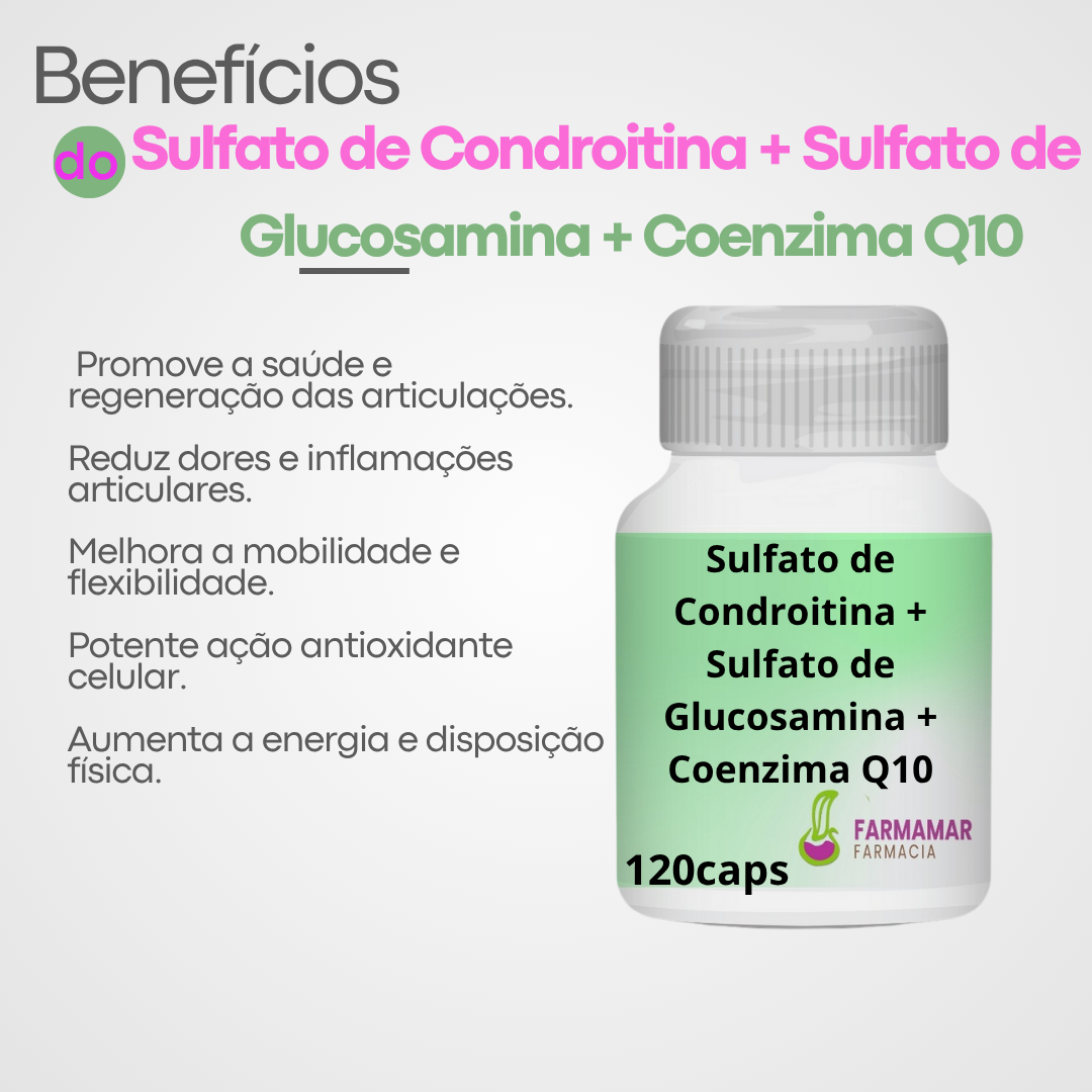 Sulfato de Condroitina + Sulfato de Glucosamina + Coenzima Q10 - Imagem 2