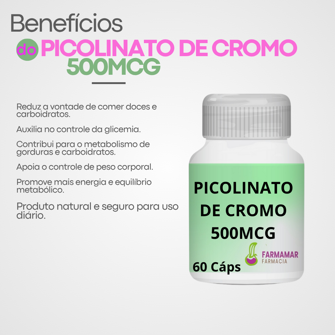 Picolinato de Cromo 500mcg - Imagem 2