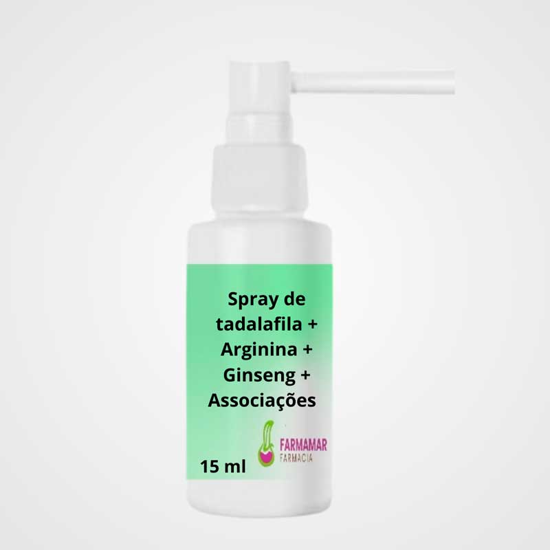 Spray Tadalafila + Arginina + Ginseng e Associações