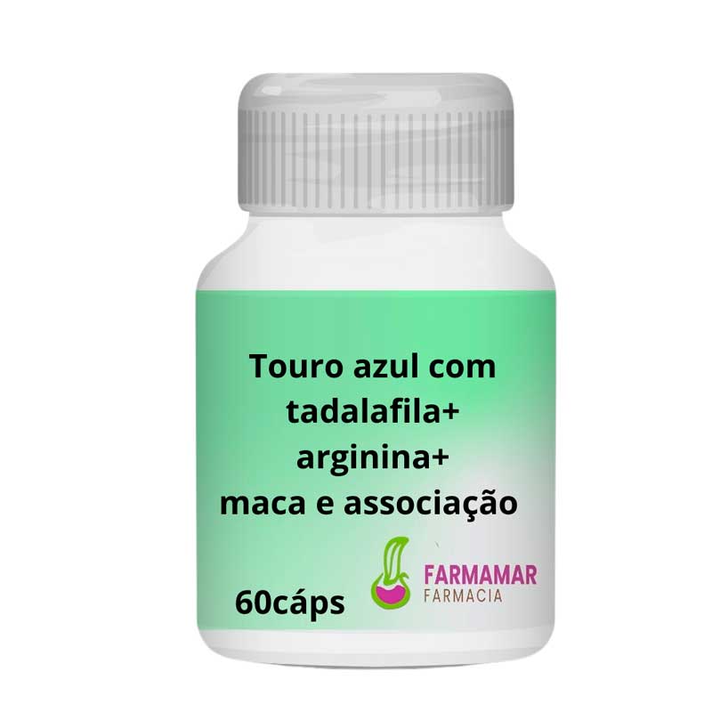 Touro Azul com Tadalafila + Arginina + Maca e Associações