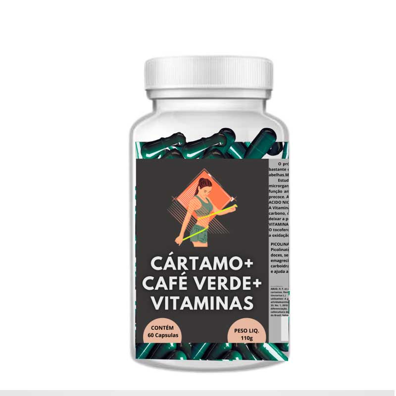 Óleo de Cártamo com Café Verde, Ácido Nicotinico, Vitamina E e Cromo