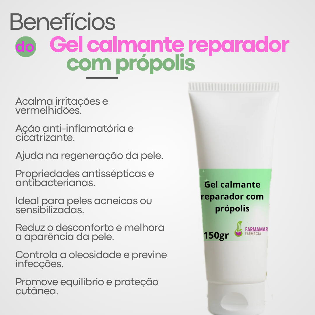 Gel calmante reparador com própolis - Imagem 2