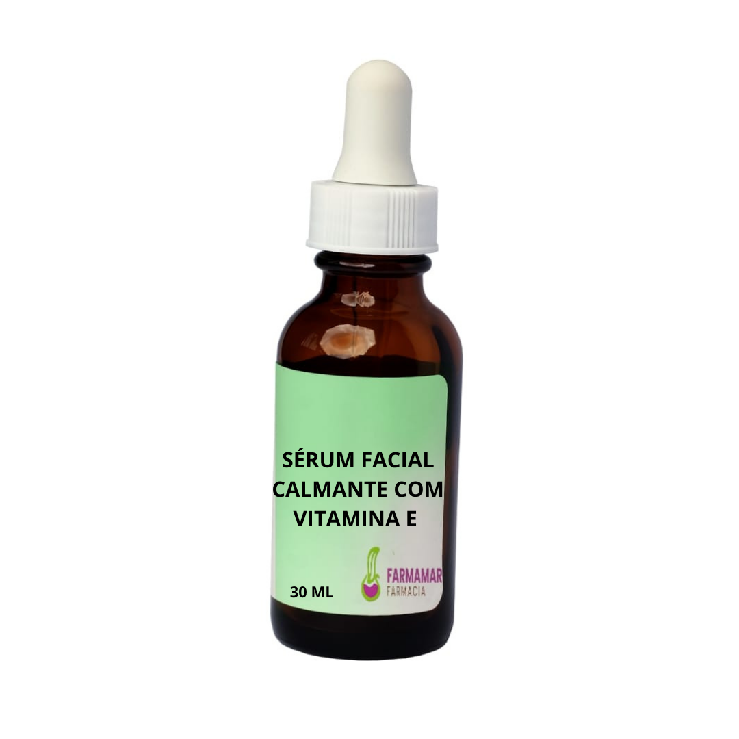 Sérum facial calmante com vitamina E