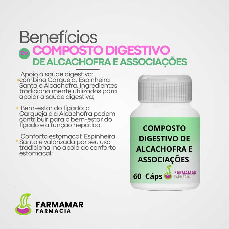 Composto digestivo de alcachofra + associações - Imagem 2