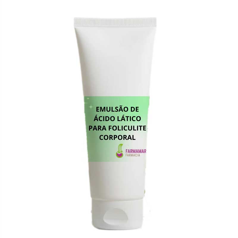 Emulsão de ácido lático para foliculite