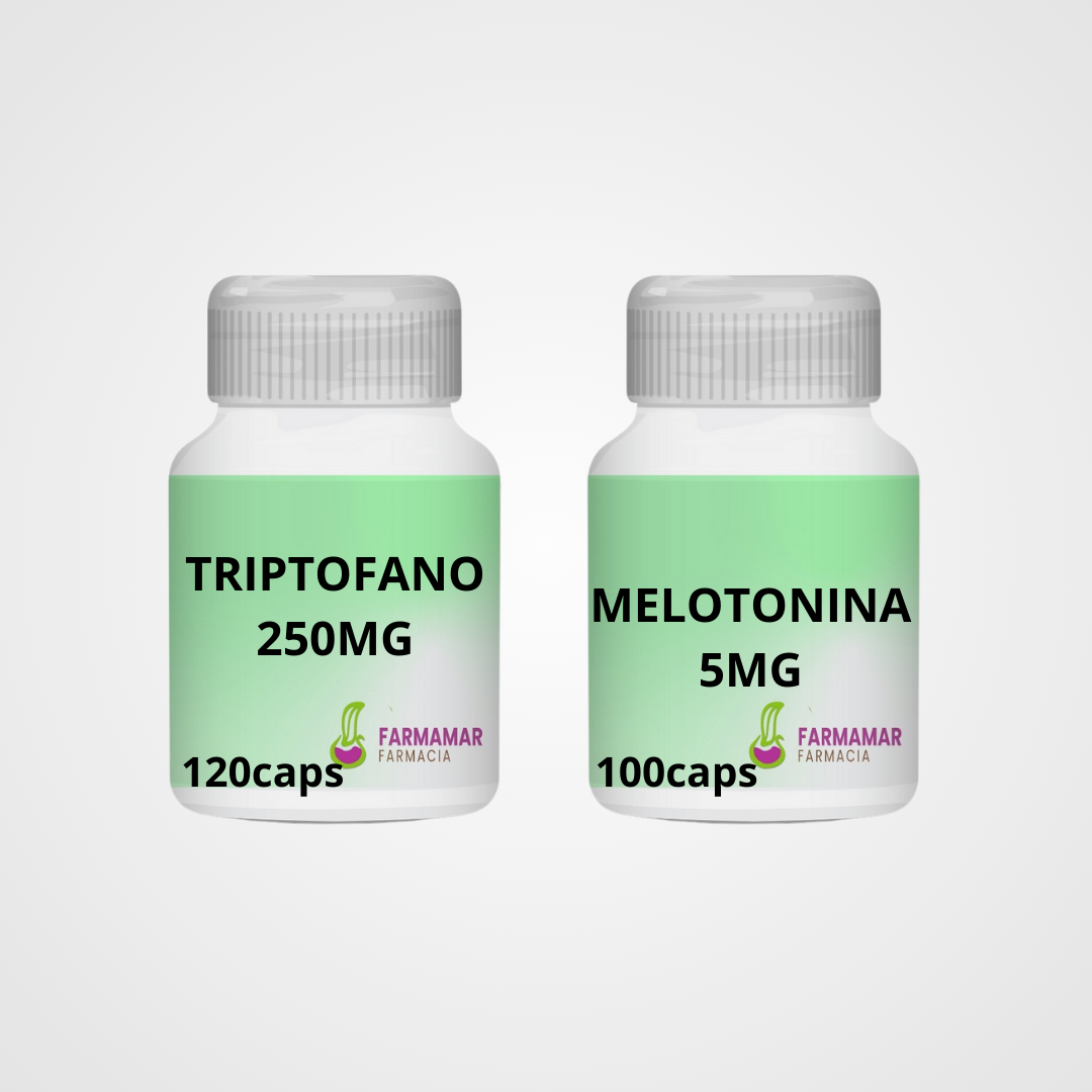 Kit Triptofano 250mg + Melatonina 5mg
