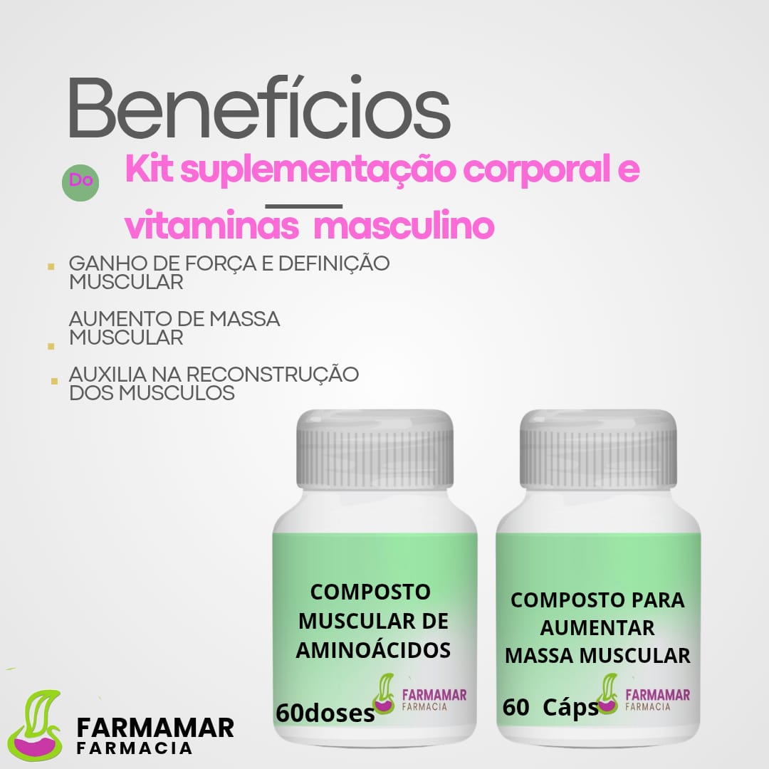 Kit Suplementação Corporal e Vitaminas Masculino - Imagem 3