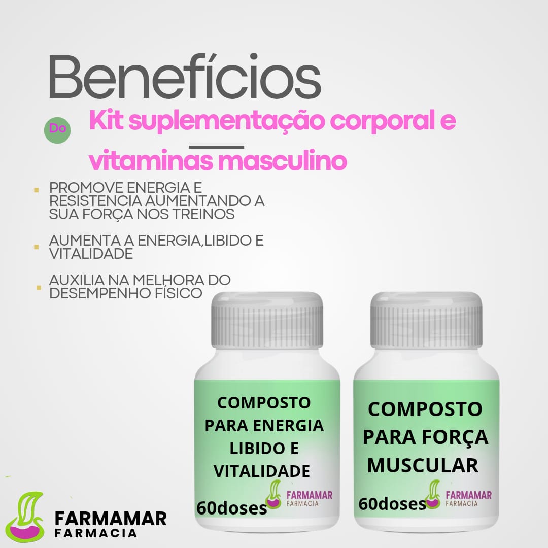 Kit Suplementação Corporal e Vitaminas Masculino - Imagem 2