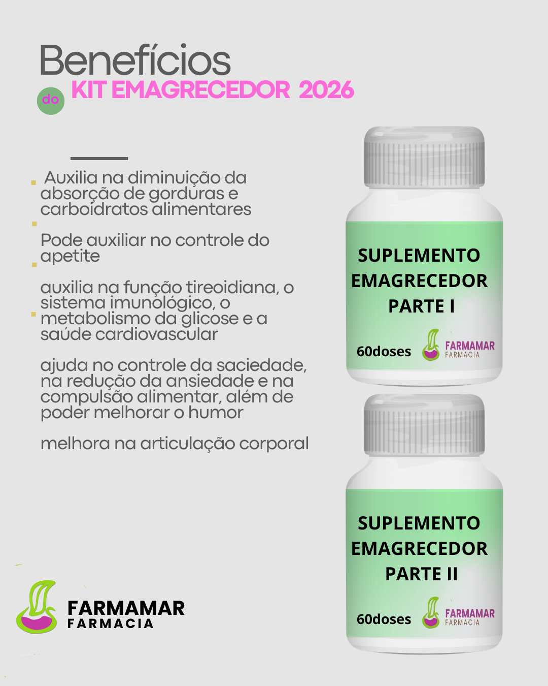 Kit Suplementos Emagrecedores - Verão 2026. - Imagem 2