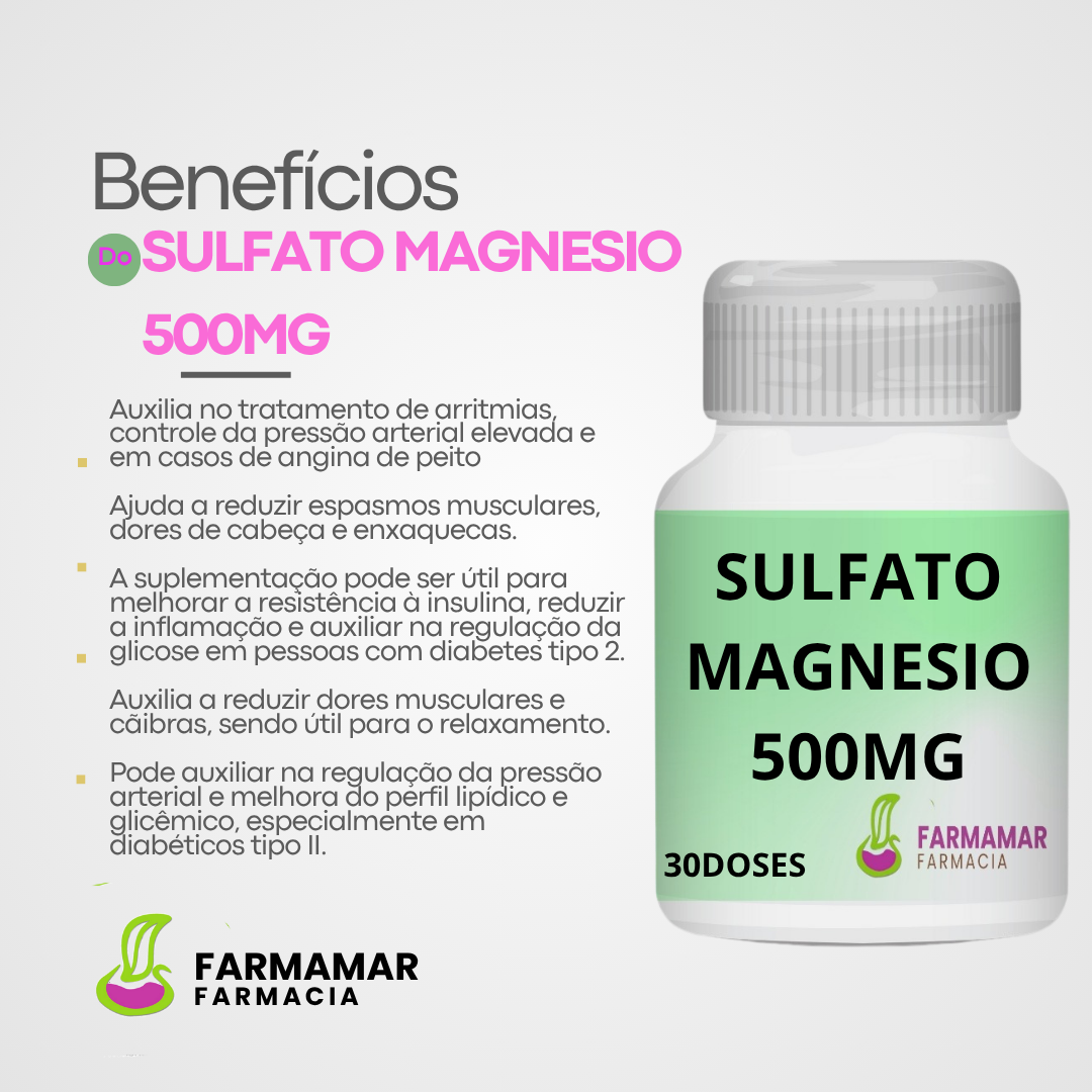 Sulfato de Magnesio 500mg - Imagem 2