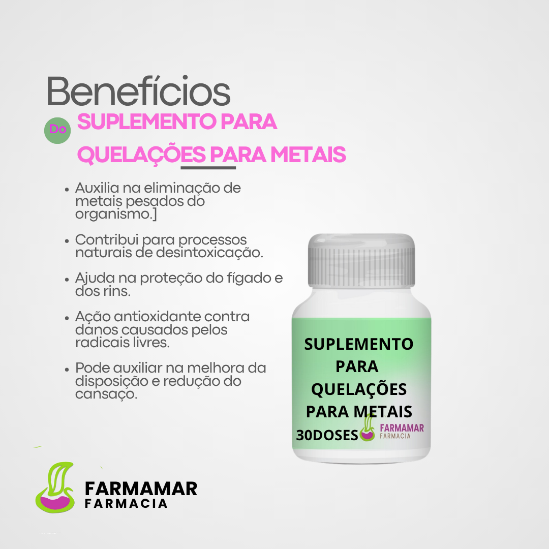 Suplemento Auxiliar para Quelação de Metais Tóxicos - Imagem 2