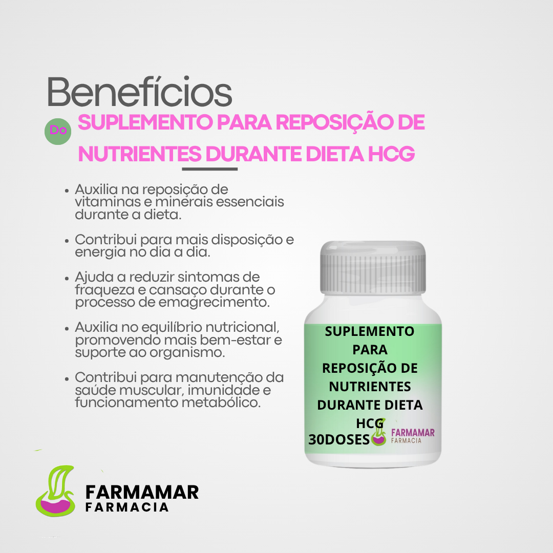 Suplemento para reposição de nutrientes durante dieta HCG - Imagem 2